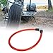 HERCHR Bike Lock, 1/2 Inch Thick Bike Lock Cable Coiled Secure Bicycle Lock with Keys, Heavy Duty Anti Theft Cable for Scooter Mountain Road Bikes (red)