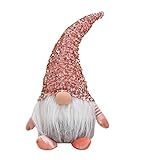 Bavaria Home Style Collection Weihnachtswichtel I Wichtel-Figuren zur Weihnachtsdeko in verschiedenen Designs I weihnachtliche Dekofiguren I Deko Wichtel Kantenhocker (Wichtel Rosa Glitzer)