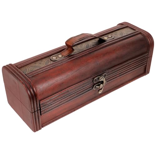 Boîte à vin bois vintage LABRIMP avec fermeture étanche pour rangement de bouteille