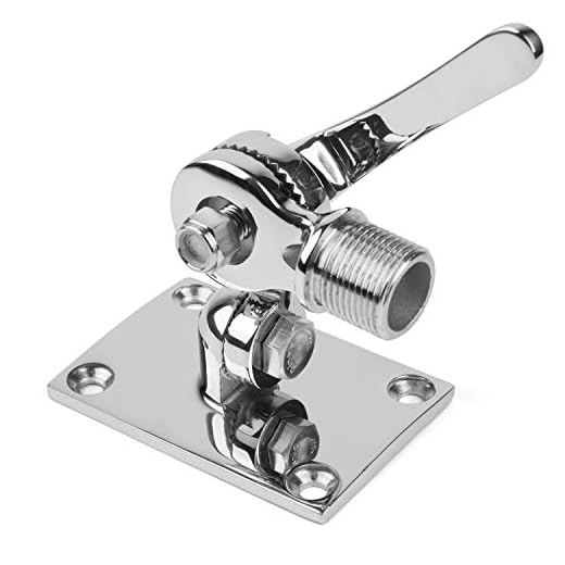 Marine VHF Antenna 316 Stainless Steel Adjustable Base Mount for Boats
