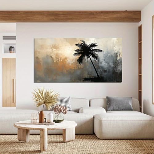 Toile murale palmier avec cadre intérieur haut de gamme - 4