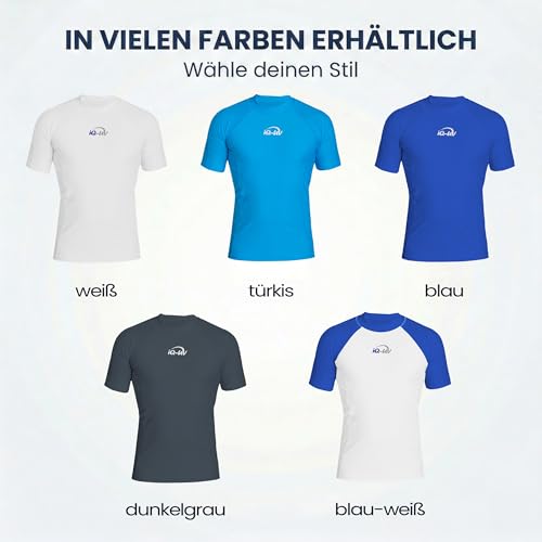 iQ-UV Herren UV 300 Slim Fit Kurzarm T-Shirt, grau (ash), M (50)