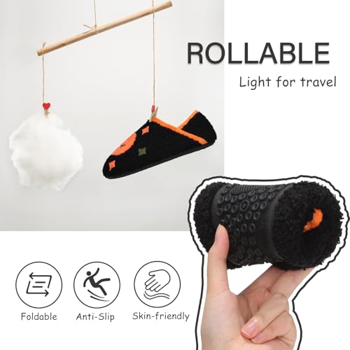 Image of ATHMILE House Slippers for Women Men Indoor Barefoot House Shoes Soft Socks | Furry Slip on Cozy Comfy Flexible Machine Washable Home Bedroom Travel Hospital Yoga Gifts for Mom Grandma
