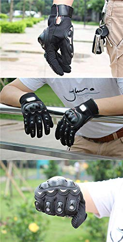 Probiker FM-Gloves Bike Full Finger Gloves (Black, Extra Large, Leather, Cycling)