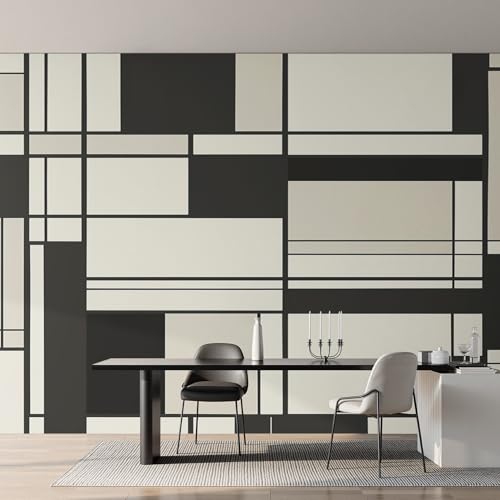 Papier peint intissé Mondrian grand format fresque géométrique abstraite - 6