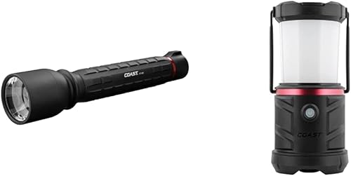 Coast XP18R 3650 lúmenes USB-C recargable linterna LED de doble potencia con foco de diapositiva de haz puro EAL22 1250 lúmenes recargable: doble