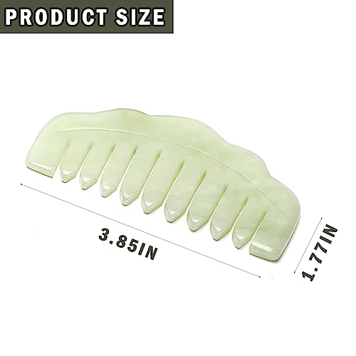 Peine masajeador de jade para cabello y rostro miniatura 5