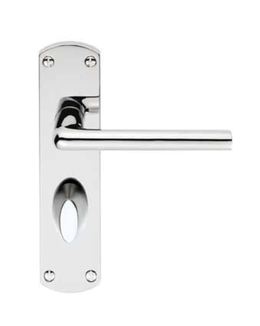 Serozzetta Uno Door Handles Bathroom Polished (Pair) In Chrome