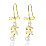 Pendientes de mujer Pendientes largos vintage de perlas de primera calidad para mujer: el accesorio perfecto para cualquier ocasión de boda, fiesta de graduación, joyería delicada