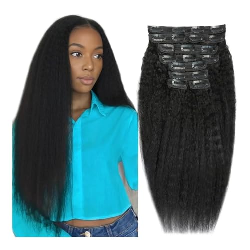 Extensiones de cabello de clip liso comprar pelo humano de 26 pulgadas y 120g