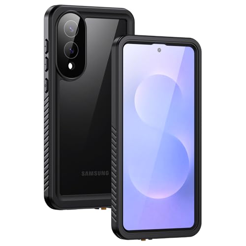 Image of Lanhiem for Samsung Galaxy S25 Edge Phone Case, IP68 Waterproof Dustproof Case with Built-in Screen Protector, Rugged Full Body Protective Cover for Galaxy S25 Edge 6.7 Inch, Black