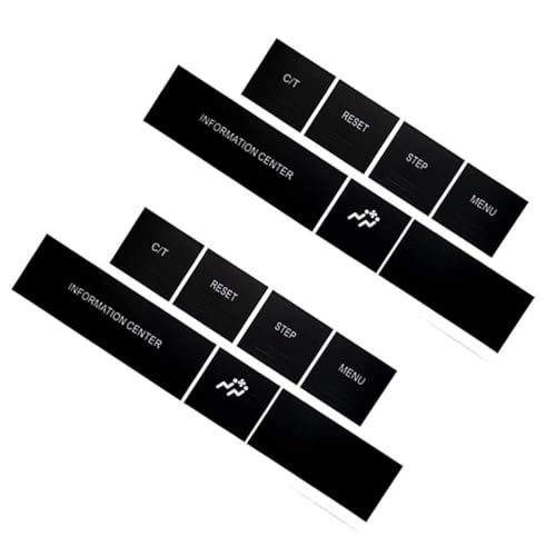 Autocollants réparation boutons console Chrysler usés kit adhésif noir anti-usure