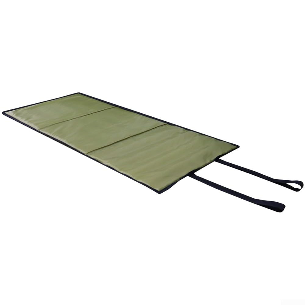 Posheliox Portable Fishing Unhooking Mat, Built-in Weight Scale, 210D Oxford Waterproof Pad, Foldable Lightweight for Carp Coarse Sea Angling(Army Green)