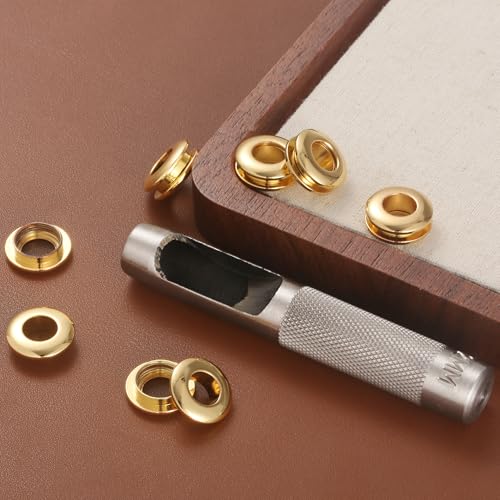 Notgia DT128 6 Sets Brass Grommets Kit Eyelets And Grommets 8Mm Inside Hole Size thumb #3