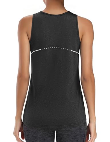 Gyabnw Damen Tank Top Sport Ärmellos mit UV-Schutz Atmungsaktiv Sonnenschutz für Fitness Yoga Gym Sommer