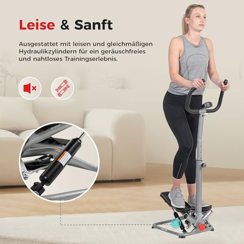 Sunny Health & Fitness Smart Twist Stair Stepper mit Lenker - 6