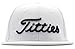 Power Caps Titties 3D Golf Hat Snapback Cap PGA Flat Bill Brim (White)
