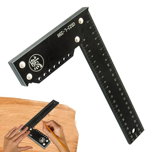 Escuadra de carpintero, herramientas de carpintería, regla cuadrada en L, herramienta de borde recto, regla de ángulo para contratistas, entusiastas de las manualidades, carpinteros, constructores