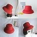 BSYLOO Wide-Brim Classic Elegant Style Foldable Straw Hat Women's Retro UV Resistant Sun Hats for Outdoor, Beach and Travel(02 Red Small)