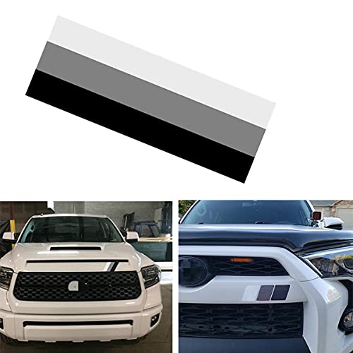 2 Pcs Classic Retro Style Tri-Color Stripe Decal Sticker Fit for Tacoma 4Runner Tundra Rav4 Exterior or Interior Decoration Grille Fender Hood Side Skirt Bumper Side Mirror Dashboard（10 in）
