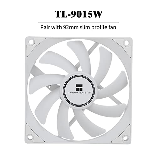 Image of Thermalright AXP90-X53 White Low Profile CPU Air Cooler, 53mm Height, TL-9015W SLIN PWM Fan, AGHP 3.0 Technology, for AMD AM4 AM5 /Intel 1150 /1151 /1155 /1156 /1200 /1700(White)