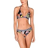  DOLORES CORTES Bikini de Cuello Halter Estampado 2712-4 B - Negro, 42/S