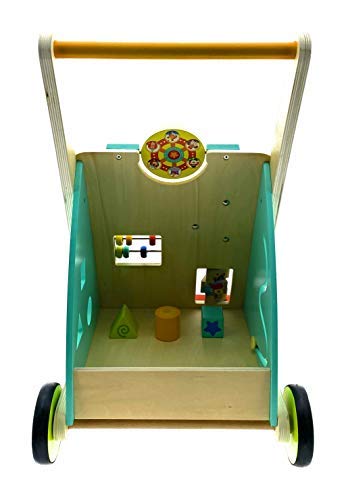 Lauflernwagen aus Holz mit Gummibereifung für Babys ab 1 Jahr