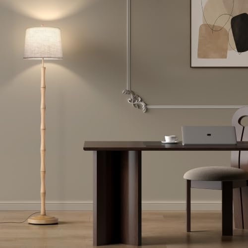 SUNMORY Real Wood Floor Lamps for Living Room, 63" Tall Boho Standing Lamp by SUNMORY - Used condition - Image 7