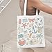 FISWAFY Preppy Beach Tote Bag, Coquette Bow Coastal Summer Preppy Aesthetic Canvas Tote Bag for Women, Beach Gifts for Women Lovers, Reusable Grocery Shopping Bags
