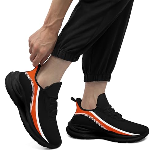 Custom Baseball Shoes for Women Men Personalize Running Sneakers Breathable Cushion Walking Trainers Lightweight Tennis Shoes 6