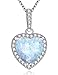 Love Engraved Heart Necklace Purple Cubic Zirconia CZ Pendant Jewelry Simulated Diamond