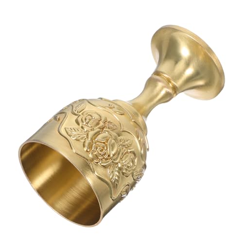 Toyvian Verre à Vin Blanc en Cuivre Doré Coupe à Vin Rétro Prise en Main Confortable pour Cocktails et Spiritueux