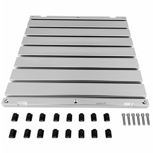 JMSMSH 16\" x 16\" x 0.8\" Aluminum T-Slot Plate, T-Slotted Fixture Table