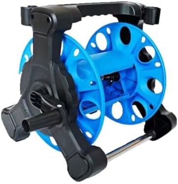 "Garden Hose Reel Cart with 1-Piece Rewind Handle, Sturdy Frame for Easy Storage, Car Wash Hose Holder, Blue - Perfect for Garden and Car Cleaning"
