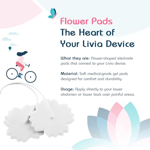 Image of Livia Gel Pads | Stick-on Pads for Menstrual Pain Relief Device | Skin-Friendly & Easy to Apply | 6 Pairs (6-Month Supply)