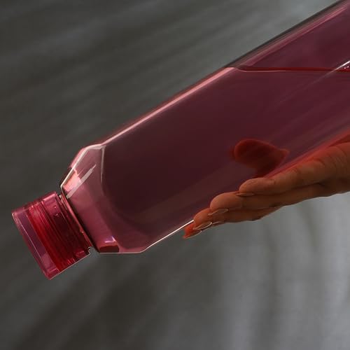 Image of Nayasa Space Plastic Water Bottle 1150 ml | Set of 5 | BPA-Free Fridge Bottle for Home, Office, School, Gym | Leak-Proof & Durable | Red