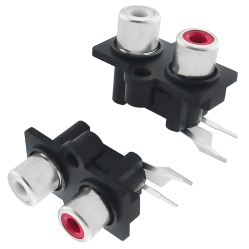 2PCS Conector RCA Hembra 3 Pines para Audio y Video miniatura 3