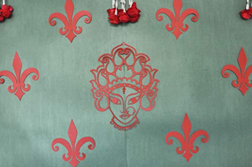 Image of Desi Favors Goddess Durga MATA Face Cutout | Decorations for Dussehra /Navratri | Goddess Durga Home Decoration Cutout | Festive Decro | Paper Cutout | 16x12 inch (Pack of 4)