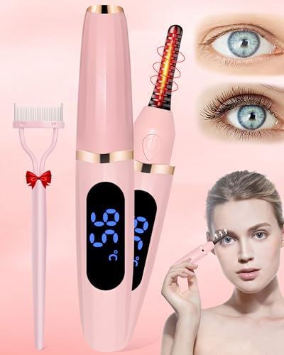 Heated Mini Electric Eyelash Curler with LED Display