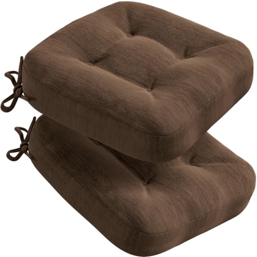 Codi Dining Chair Cushions 2 Pack, Thick Memory Foam Kitchen Seat Pads