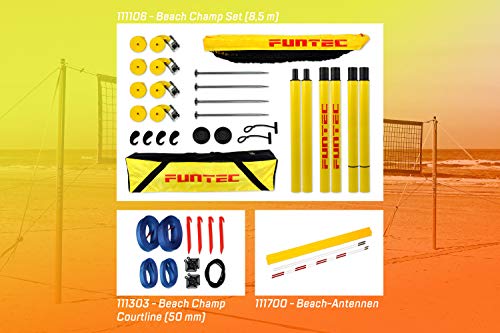 Funtec Bundle: Beach Champ Juego + Beach Champ Court Line + Antena de Red Cover