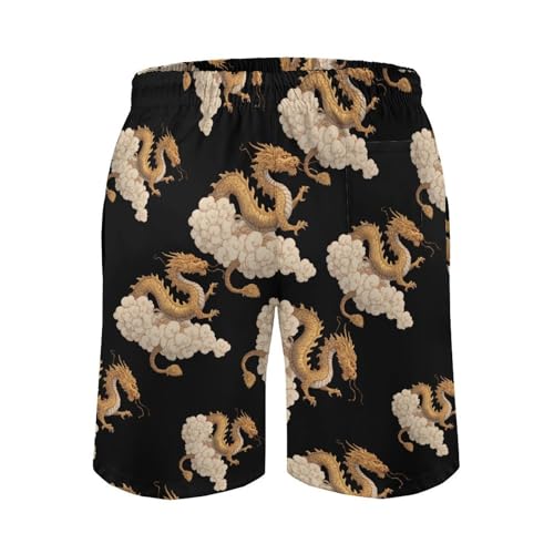 Cartoon Dragon Mens Swim Trunks Quick Dry Board Shorts Beach Swimwear Bathing Suits3