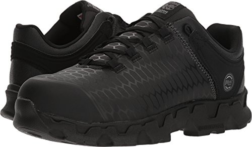 Timberland PRO Men's Powertrain Sport Alloy Safety Toe Static Dissipative Industrial Athletic Work Shoe, Black EverGuard Leather, 7 M