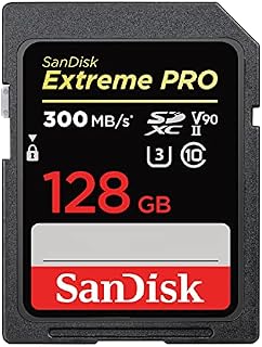 SanDisk Extreme PRO 128GB SDXC Memory Card up to 300MB/s, UHS-II, Class 10, V90, U3