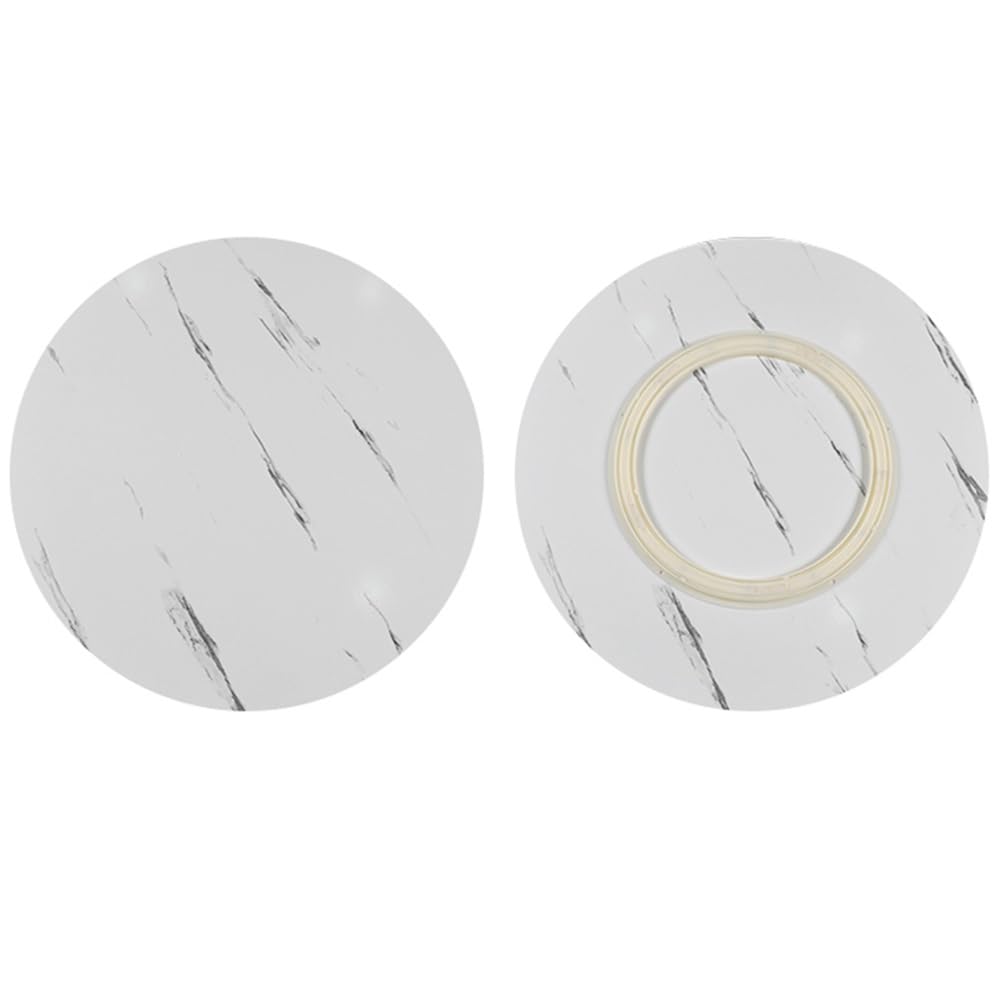 60cm 70cm 80cm 90cm Bandeja De Servicio De Mesa Lazy Susan Bandeja De Giratoria Redonda Plato De Servicio Fácil De Limpiar(White marble,50cm/20")
