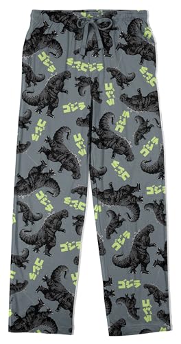 Godzilla All-Over Print Men's Gray Sleep Pajama...