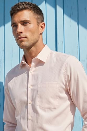Image of Louis Philippe Men's Slim Fit Easy to Iron Everyday wear Premium Cotton Full Sleeve Solid Formal Shirt
