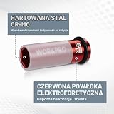 WORKPRO Nasadka do wkrętarki udarowej 21 mm, 1/2", stal CR-MO, czerwona
