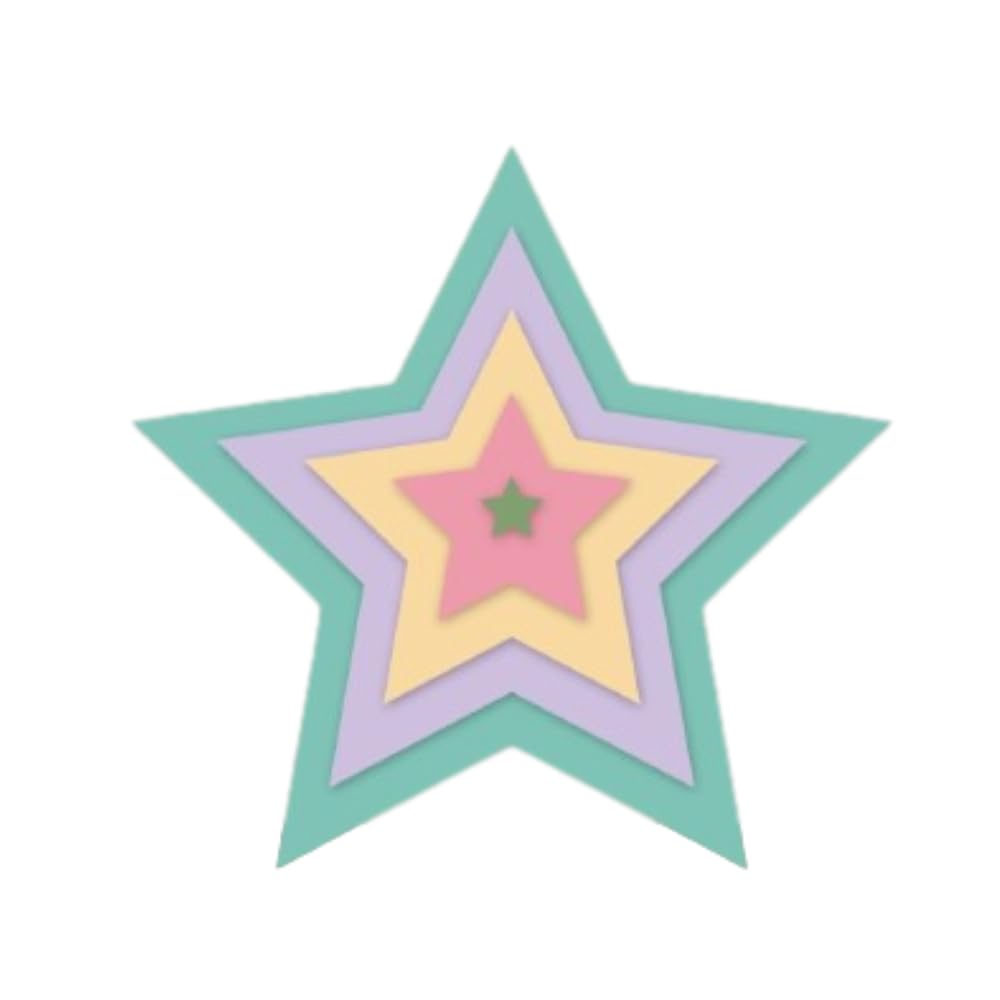 Craftelier - Set de Mini Troqueles Esenciales para Creaciones de Scrapbooking, Manualidades y Tarjetería | Forma de Estrellas - Tamaño Aproximado entre 0,5 x 0,4 cm y 6,57 x 6,25 cm