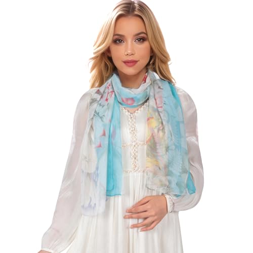 Shawls and Wraps for Women Lightweight Chiffon Scarf Fashion Floral Print Shawl Scarves3